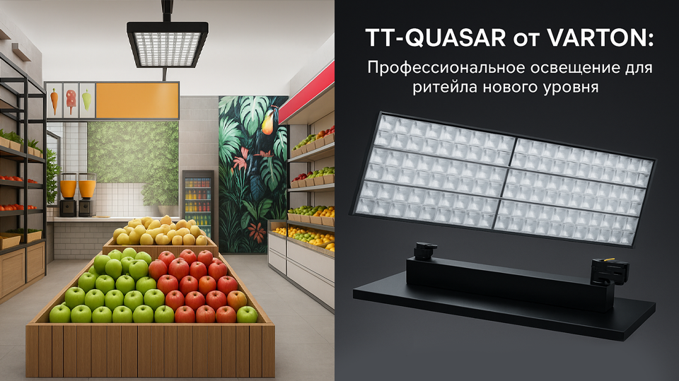 Трековые светильники TT-Quasar от VARTON: профессиональное освещение для ритейла нового уровня Трековые светильники TT-Quasar от VARTON: профессиональное освещение для ритейла нового уровня