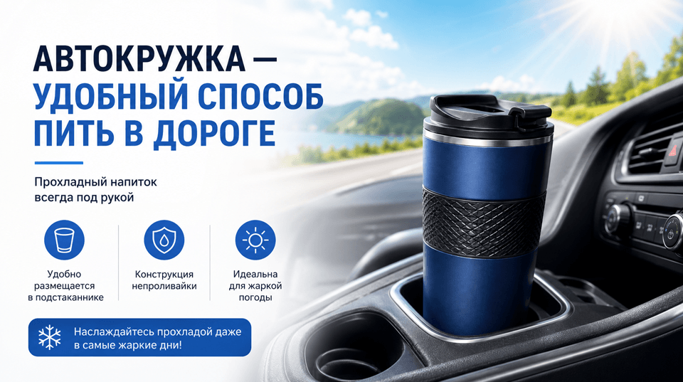 Автокружка – удобный способ пить в дороге