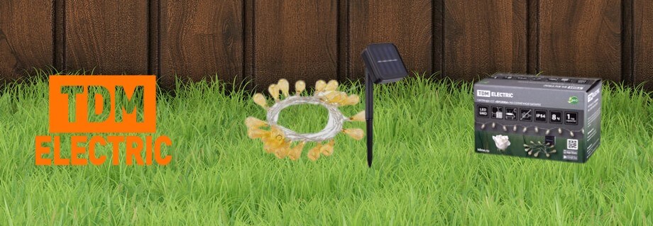Садово-парковая гирлянда «Бусины» на солнечных батареях от TDM ELECTRIC