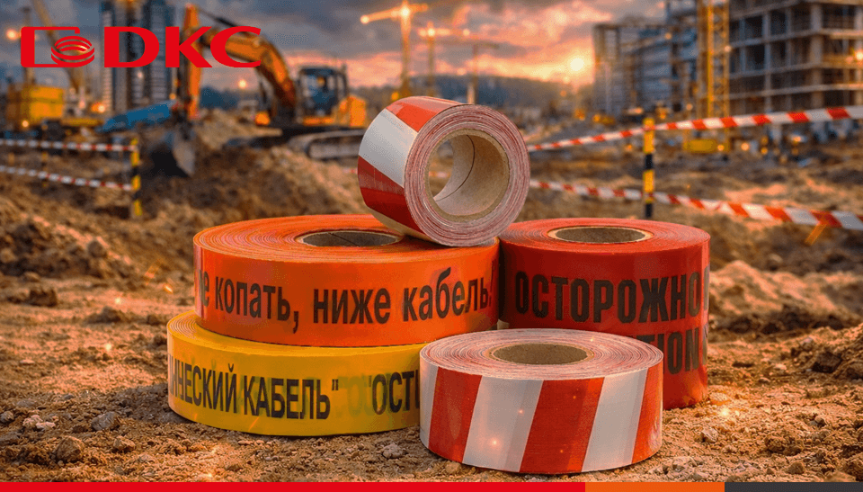 Новинка от ДКС сигнальные и оградительные ленты для подземных коммуникаций