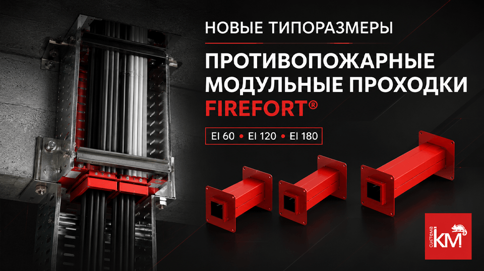 СИСТЕМА КМ расширила линейку противопожарных проходок FIREFORT®