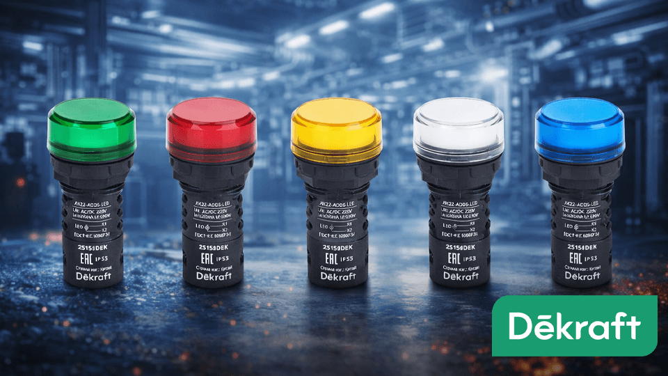 Систэм Электрик представила коммутационные лампы ЛК-22 Dekraft со степенью защиты IP55