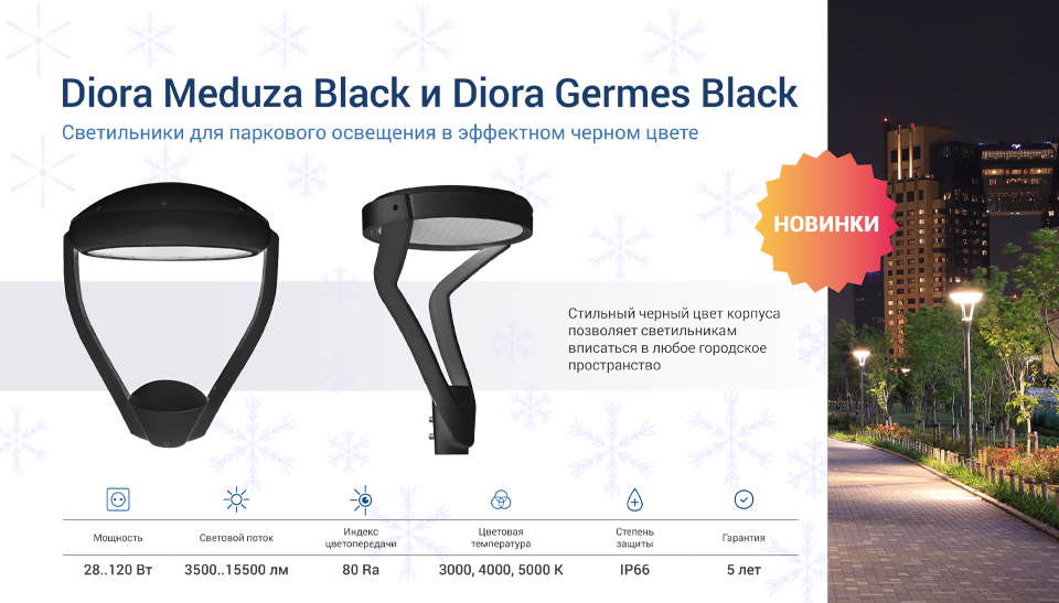 Светильники Meduza Black и Germes Black от Diora: стильное решение для паркового освещения Светильники Meduza Black и Germes Black от Diora: стильное решение для паркового освещения