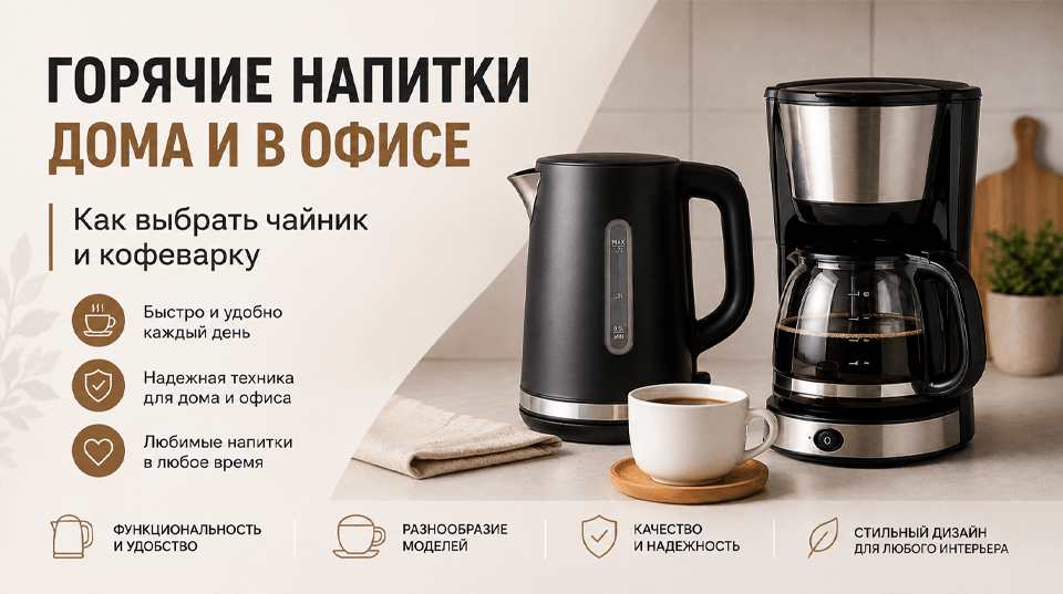 Горячие напитки дома и в офисе: выбираем удобную технику