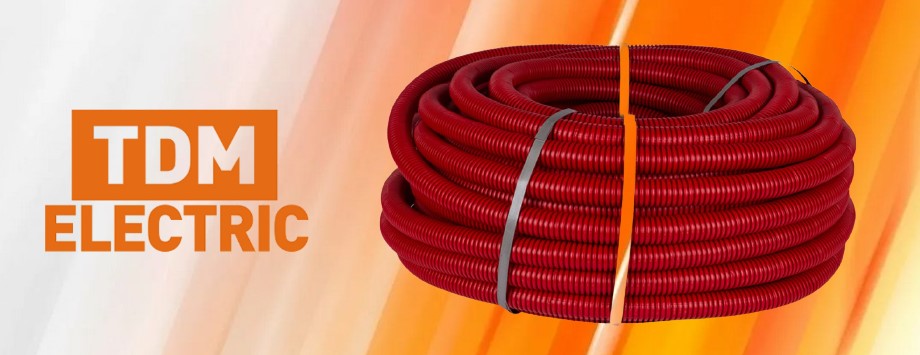 Красные гофрированные трубы ПНД от TDM ELECTRIC Красные гофрированные трубы ПНД от TDM ELECTRIC