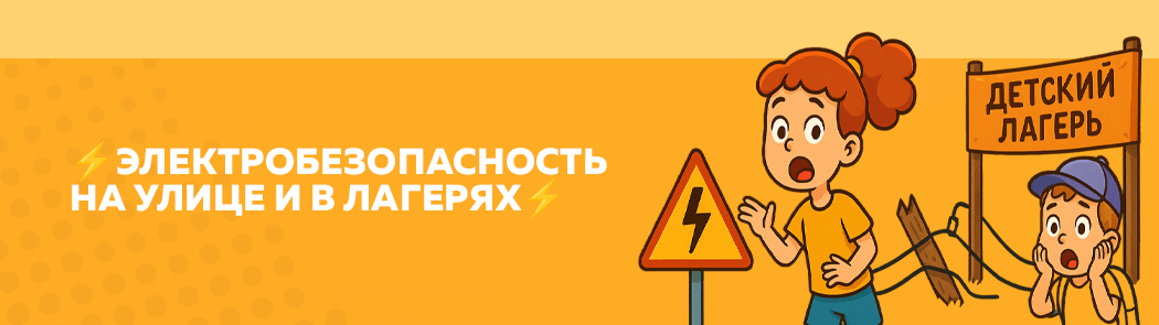 Электробезопасность на улице и в лагерях