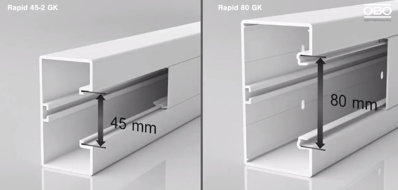 Кабельные короба Rapid 45 и Rapid 80 от OBO Bettermann Кабельные короба Rapid 45 и Rapid 80 от OBO Bettermann