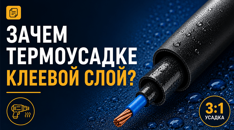 Зачем термоусадке клеевой слой