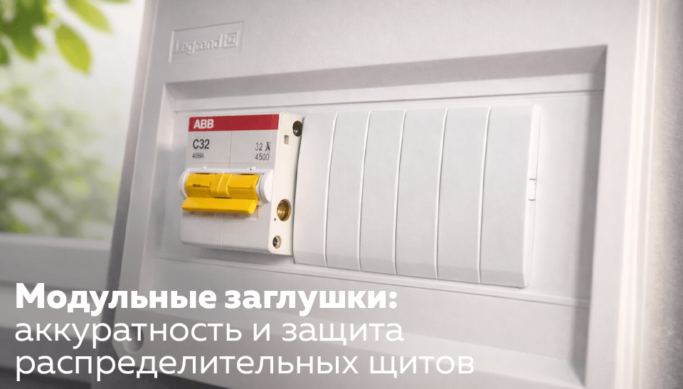 Модульные заглушки – аккуратность и защита распределительных щитов