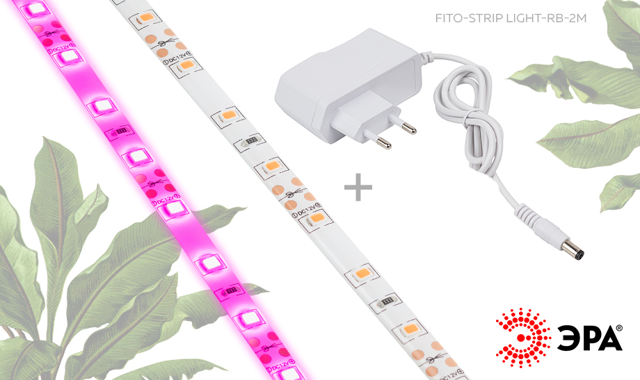 Светодиодная фитолента ЭРА FITO-Strip Light-RB-2m Светодиодная фитолента ЭРА FITO-Strip Light-RB-2m