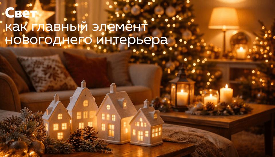 Свет как главный элемент новогоднего интерьера