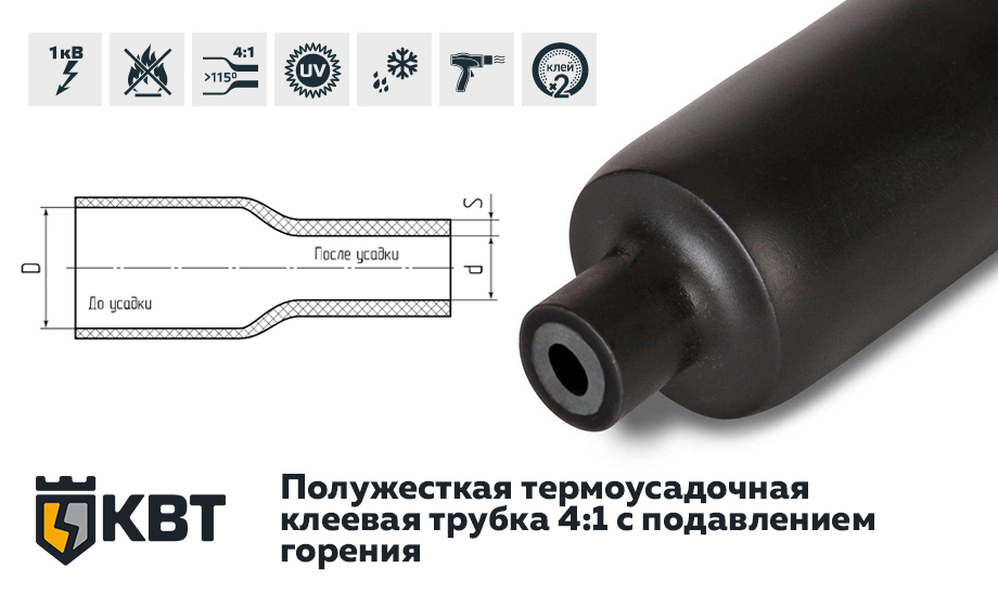 Термоусадочные трубки от КВТ TT AUTO