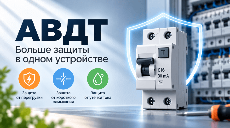 АВДТ автомат и защита от утечки в одном устройстве
